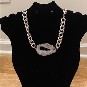 Bansri Necklace with Geode Pendant